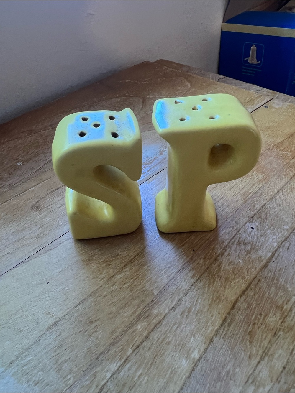 Yellow S & P Ceramic Salt and Pepper Shakers - Home Accents